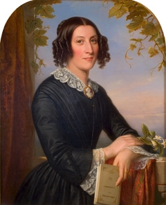 Henriette Elisabeth Jacqueline Bienfait (1824-1859), vrouw van Petrus Augustus de Genestet by Jan Adam Kruseman