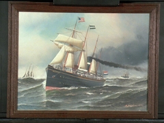 Het s.s. 'Maasdam' (II) van de Nederlandsch Amerikaansche Stoomvaart Maatschappij (NASM) by Antonio Jacobsen