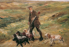 Hunter in the dunes by Max Liebermann