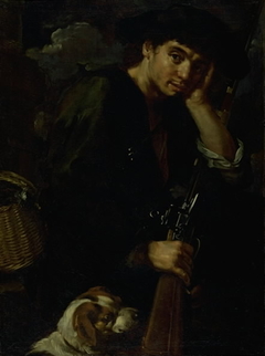 Hunter with his Gun and Dog. (Allegory of "Air") by Bernhard Keil