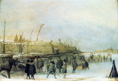 Ice Scene on the Schans at Kampen by Barent Avercamp