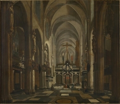 Interior of the former Saint Donatus Church in Bruges by Jan Baptist van Meunincxhove