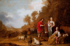 Jacob Urging Leah and Rachel to Flee from Laban by Pieter Symonsz Potter