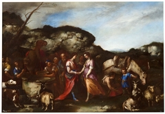 Jacob y Raquel en el pozo by Luca Giordano