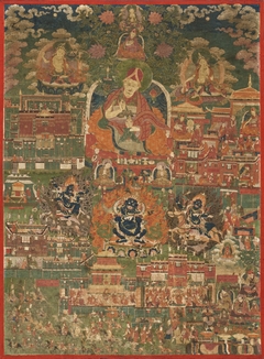 Kunga Tashi and Incidents from His Life (Abbot of Sakya Monastery, 1688-1711) by Anonymous