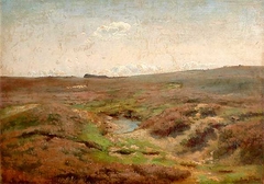 La petite mare dans la plaine et troupeau de moutons by Rosa Bonheur