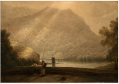 Landcape with Fishermen by George Thomas Colomb