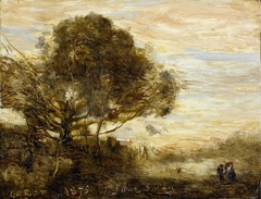 Landscape: Sunset by Jean-Baptiste-Camille Corot