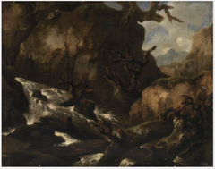 Landscape with a Mountain Torrent by Allaert van Everdingen