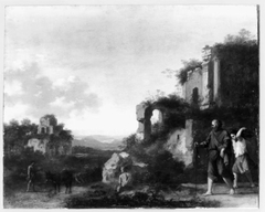 Landscape, with Abraham and Isaac by Cornelius van Poelenburgh