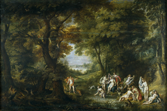 Landscape with Diana and Acteon by Hendrick de Clerck