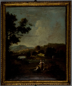 Landscape with Figures by Giuseppe Zais