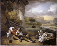 Landscape with Shepherd Boy by Jan Weenix