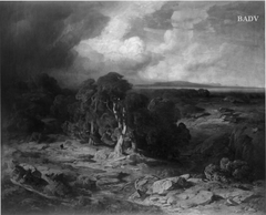 Landschaft in Gewitterstimmung by August Seidel