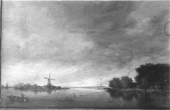 Landschap by Adolphe Mouilleron