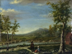 Landschap met rivier nr. 2 by Elisabeth Geertruida Wassenbergh