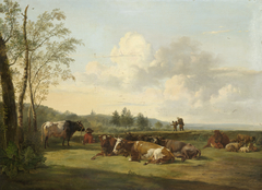 Landschap met vee by Pieter Gerardus van Os