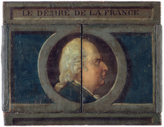 Le Désiré de la France. Portrait de Louis XVIII et portrait caché de Napoléon. by Anonymous