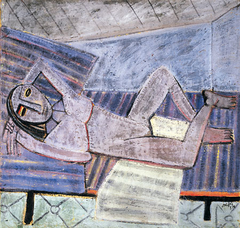 Le Repos du Modele by Wifredo Lam