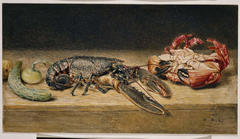 Lobster, Crab, and a Cucumber by William Henry Hunt