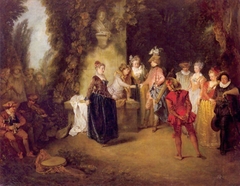 Love in the French Theatre by Antoine Watteau