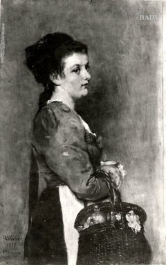 Mädchen mit Korb by Heinrich Weber