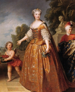 Marie Leszczyńska with page boy and putti by François Albert Stiémart