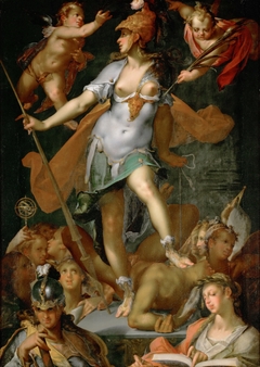 Minerva Victorious over Ignorance by Bartholomeus Spranger