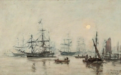 Mist, Bordeaux by Eugène Louis Boudin