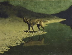 Moonlight, Wolf by Frederic Remington