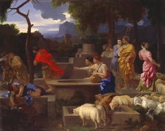 Moses Defending the Daughters of Jethro by Sébastien Bourdon