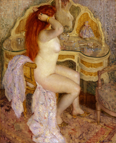 Nude Seated at Her Dressing Table by Frederick Carl Frieseke