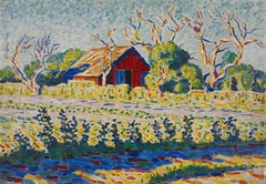 Old Barn at Sheepshead Bay by Oscar Florianus Bluemner