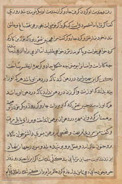 Page from Tales of a Parrot (Tuti-nama): text page by Unknown Artist
