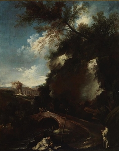 Paisaje con cartujos by Antonio Francesco Peruzzini