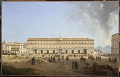 Palais Royal de Naples, vu de Largo Reale by Josef Rebell