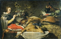 Pantry Scene with a Page by Frans Snyders