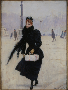 Parisienne place de la Concorde by Jean Béraud