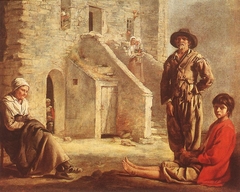 Peasants Before Their House by Louis Le Nain