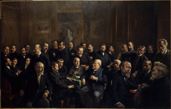 Portrait collectif des membres de l'Association des journalistes républicains Français by Adolphe Henri Laissement