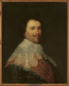 Portrait of a man in a lace collar. by Anonymous