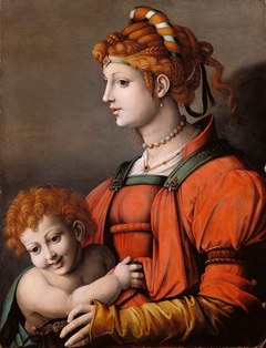 Portrait of a Woman and Child / Allegory of Liberality by Francesco Ubertini called Bacchiacca