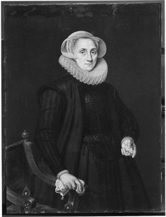 Portrait of a Woman Standing beside a Chair by Abraham Vinck