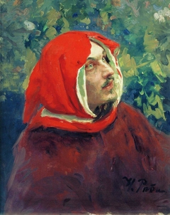 Portrait of Dante. Study. Modeled by Dmitry Scherbinovskiy by Ilya Repin