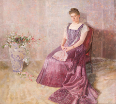 Portrait of Frau von Birkenreuth, 'Das Lila Staatskleid' by Karl Mediz