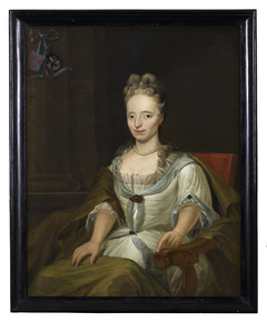 Portrait of Maria Helena Eenens (1679-1720), echtgenote van Unico Michiel Heroghe van Feringa by Hermanus Numan