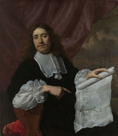 Portrait of the Painter Willem van de Velde II by Lodewijk van der Helst