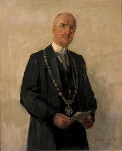 Portret van burgemeester dr. J.P. Fockema Andreae by Isaac Israels