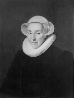 Portret van Margaretha van Dompselaar (1565/1566-1629), echtgenote van Jan van Mansvelt by Paulus Moreelse