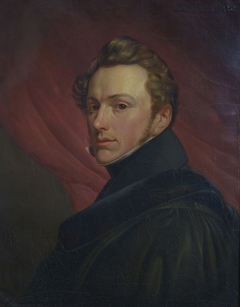 Portret van Nicolaus Montauban van Swijndregt, zelfportret by Nicolaus Montauban van Swijndregt